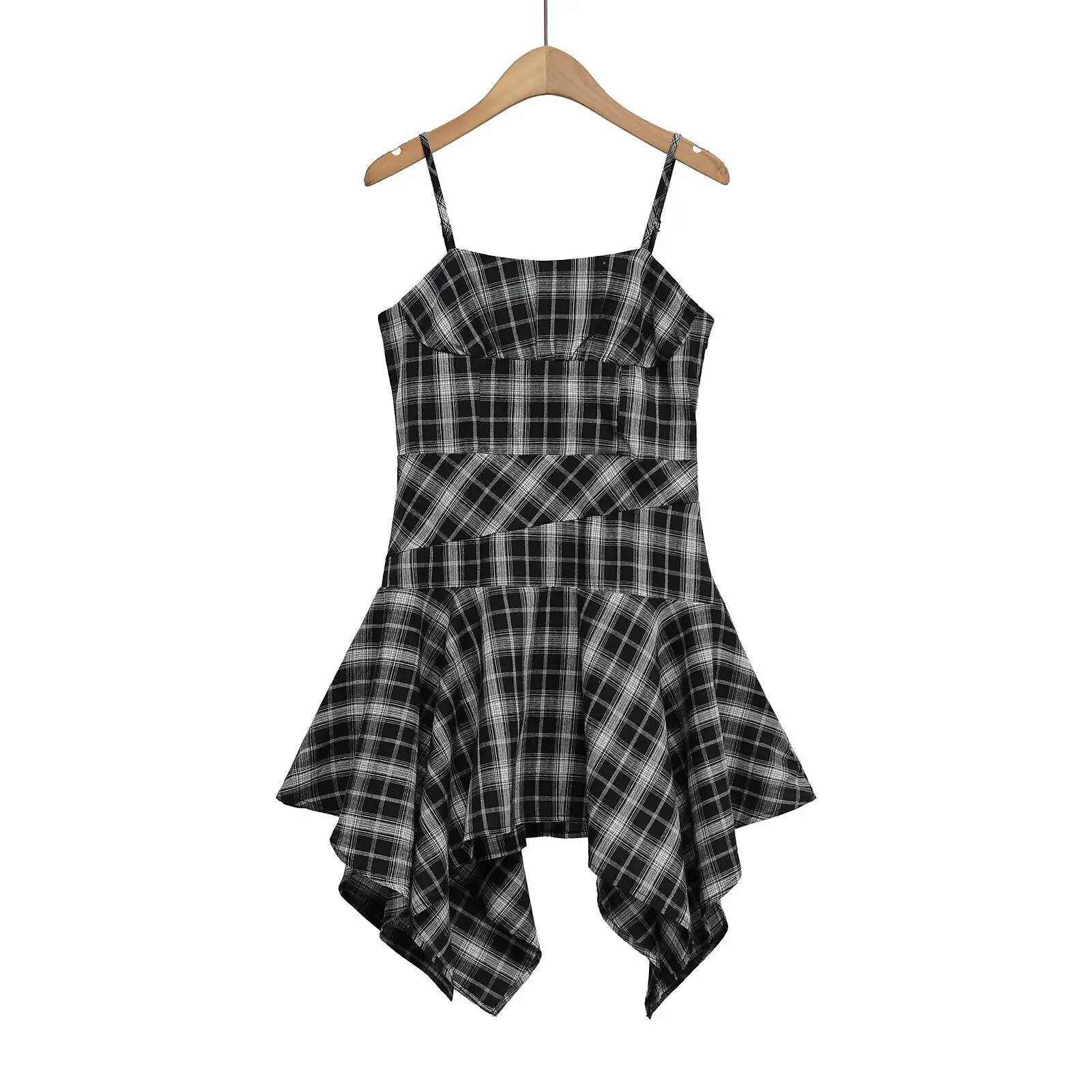 BM&MD&ZA Women's Casual Elegant Y2K - style Sleeveless Spaghetti - strap Mini Plaid Dress with Asymmetrical Hem Design
BM&MD&ZA Women's Casual Elegant Y2K - style Sleeveless Spaghetti - strap Mini Plaid Dress with Asymmetrical Hem Design