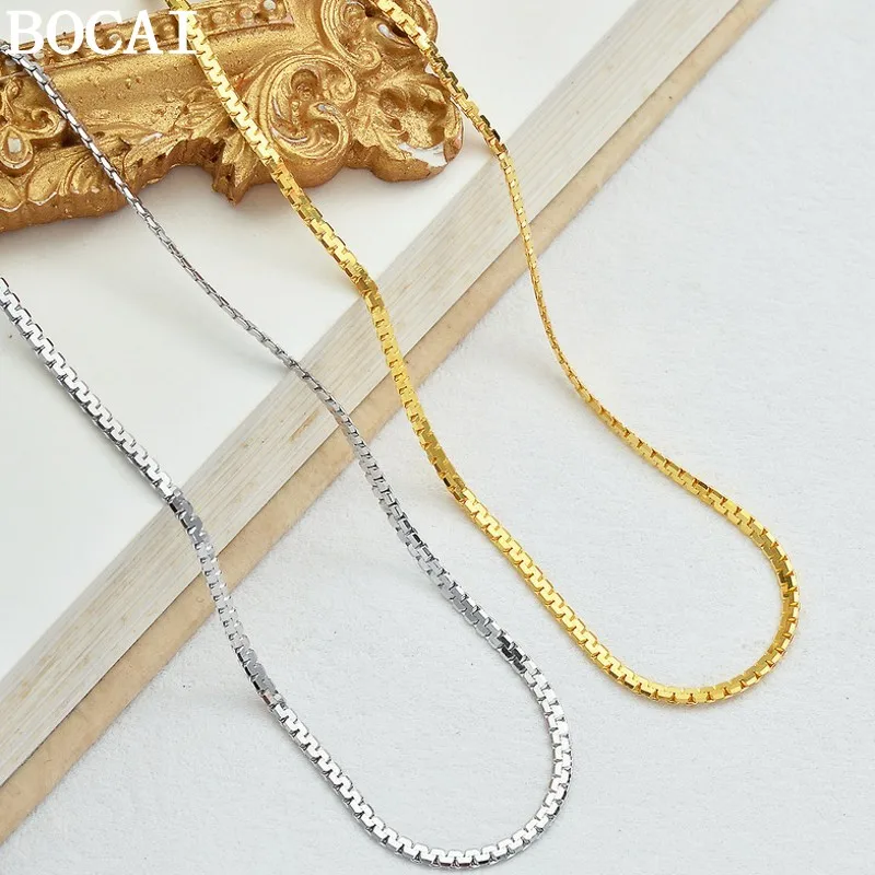 BOCAI New S925 Sterling Silver Fashionable And Luxurious Flat Box Chain Women's Selected Gift
BOCAI New S925 Sterling Silver Fashionable And Luxurious Flat Box Chain Women's Selected Gift