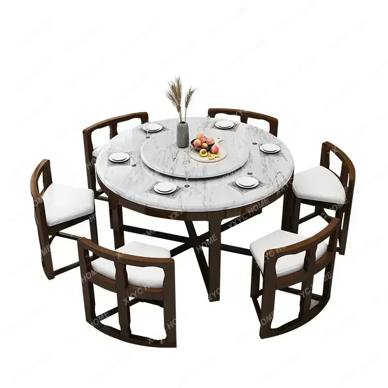Solid Wood Dining Tables and Chairs Set Household Small Apartment Modern Simple Invisible round Band Turntable Induction Cooker
Solid Wood Dining Tables and Chairs Set Household Small Apartment Modern Simple Invisible round Band Turntable Induction Cooker