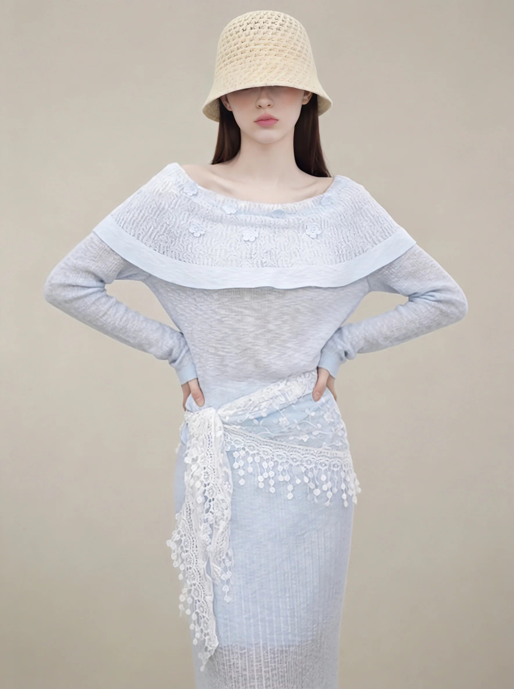 Blue Korean Style Half Skirt Set Women's Fashion Hook Flower Embroidery Top And Skirt Ensemble Casual Spring Collection
Blue Korean Style Half Skirt Set Women's Fashion Hook Flower Embroidery Top And Skirt Ensemble Casual Spring Collection