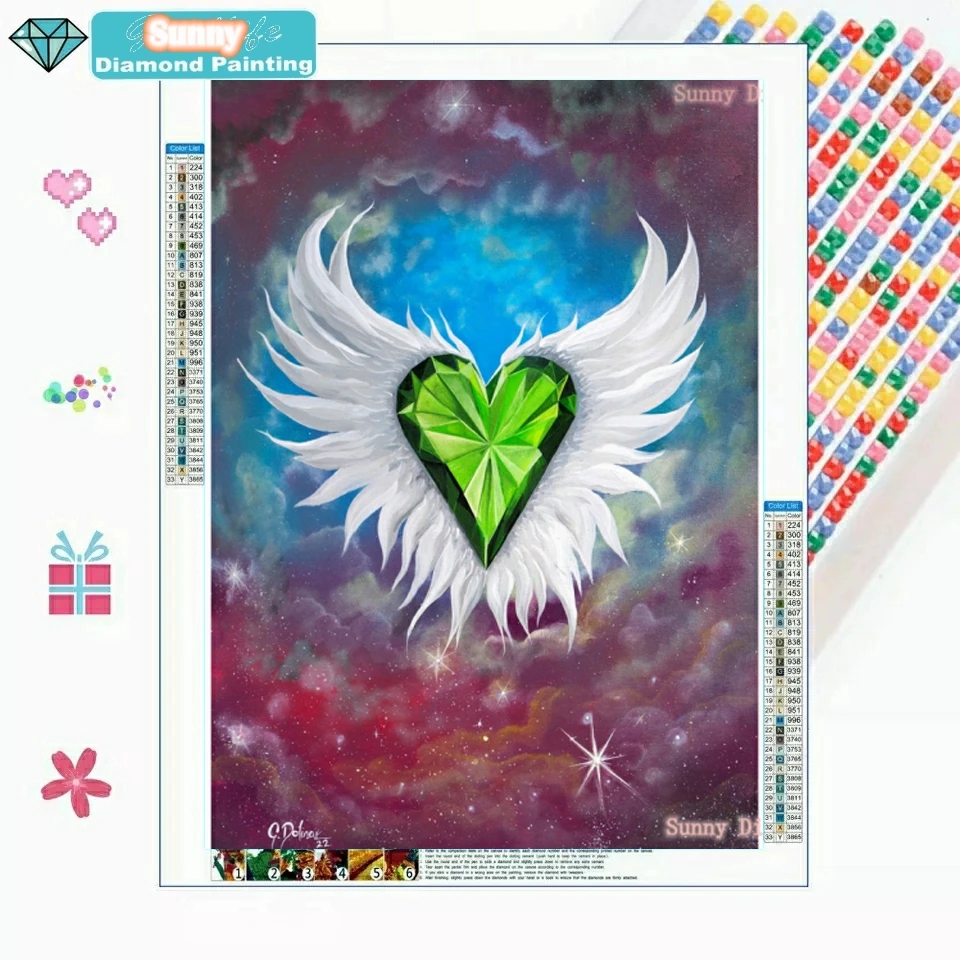 5D Diamond Painting Visionary Art Heart With Wings Angel Picture Mosaic Embroidery Crystal Diy Full Drill Home Decor Christmas
5D Diamond Painting Visionary Art Heart With Wings Angel Picture Mosaic Embroidery Crystal Diy Full Drill Home Decor Christmas