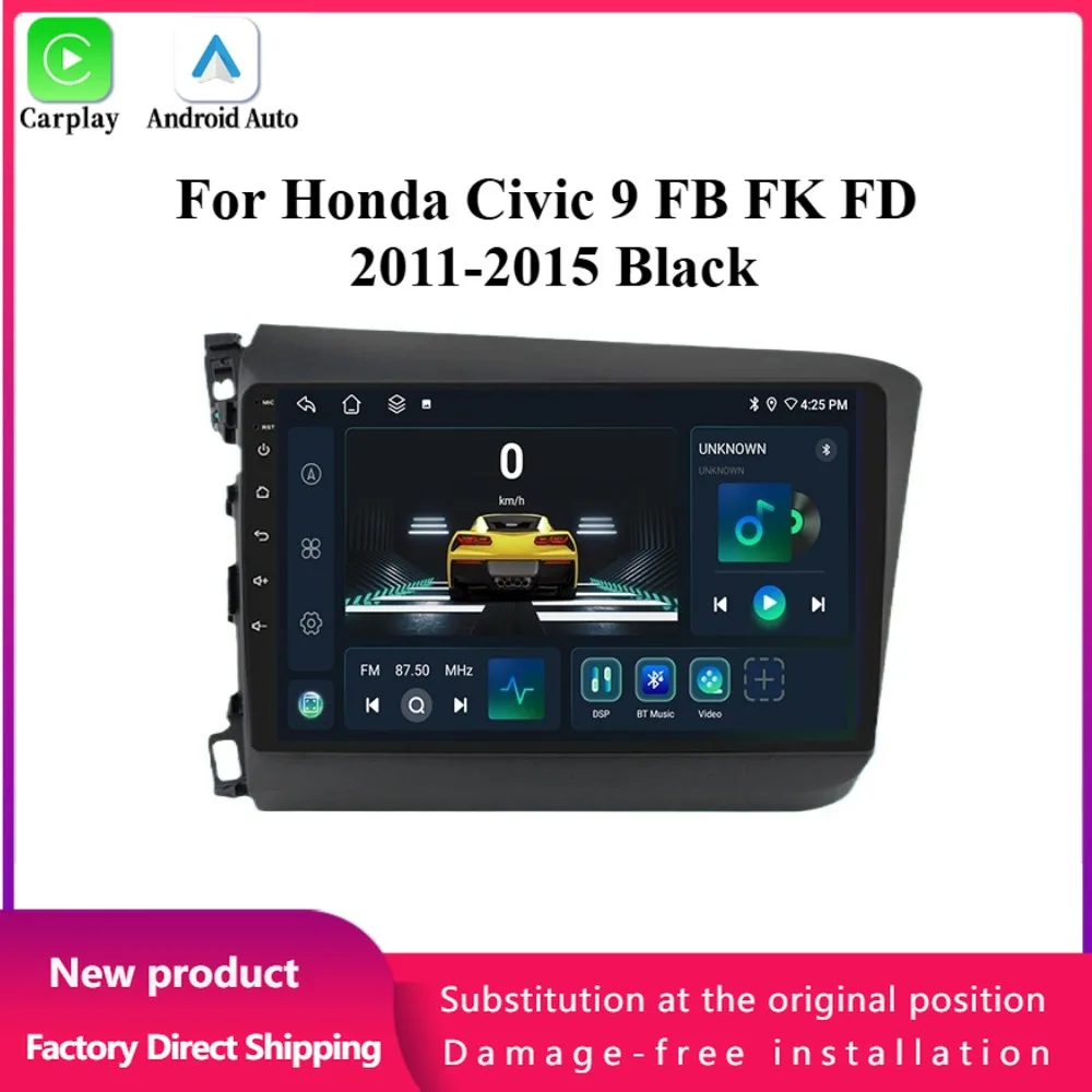 Left Hand Drive Car Radio Multimedia For Honda Civic 9 FB FK FD 2011-2015 Black Navigation 4G Wireless BT CarPlay Touch Screen
Left Hand Drive Car Radio Multimedia For Honda Civic 9 FB FK FD 2011-2015 Black Navigation 4G Wireless BT CarPlay Touch Screen