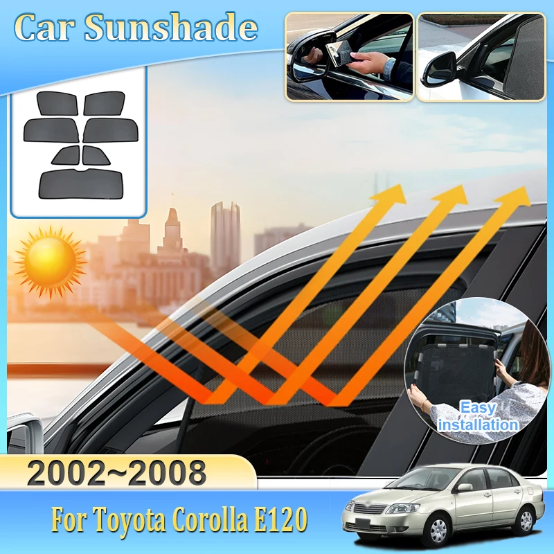 Для Toyota Corolla E120 2002 2003 2004 2005 2006 ~ 2008 Автомобильный магнитный солнцезащитный козырек с защитой от УФ-лучей, автосетчатые солнцезащитные козырьки, аксессуары
Для Toyota Corolla E120 2002 2003 2004 2005 2006 ~ 2008 Автомобильный магнитный солнцезащитный козырек с защитой от УФ-лучей, автосетчатые солнцезащитные козырьки, аксессуары