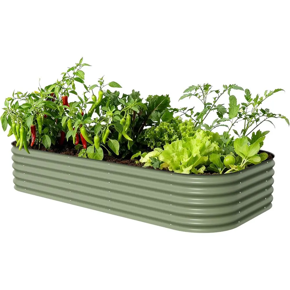 17 Tall 10-in-1 Jumbo Metal Raised Garden Bed Kit for Vegetables, Flowers, Herbs in Olive Green
17 Tall 10-in-1 Jumbo Metal Raised Garden Bed Kit for Vegetables, Flowers, Herbs in Olive Green