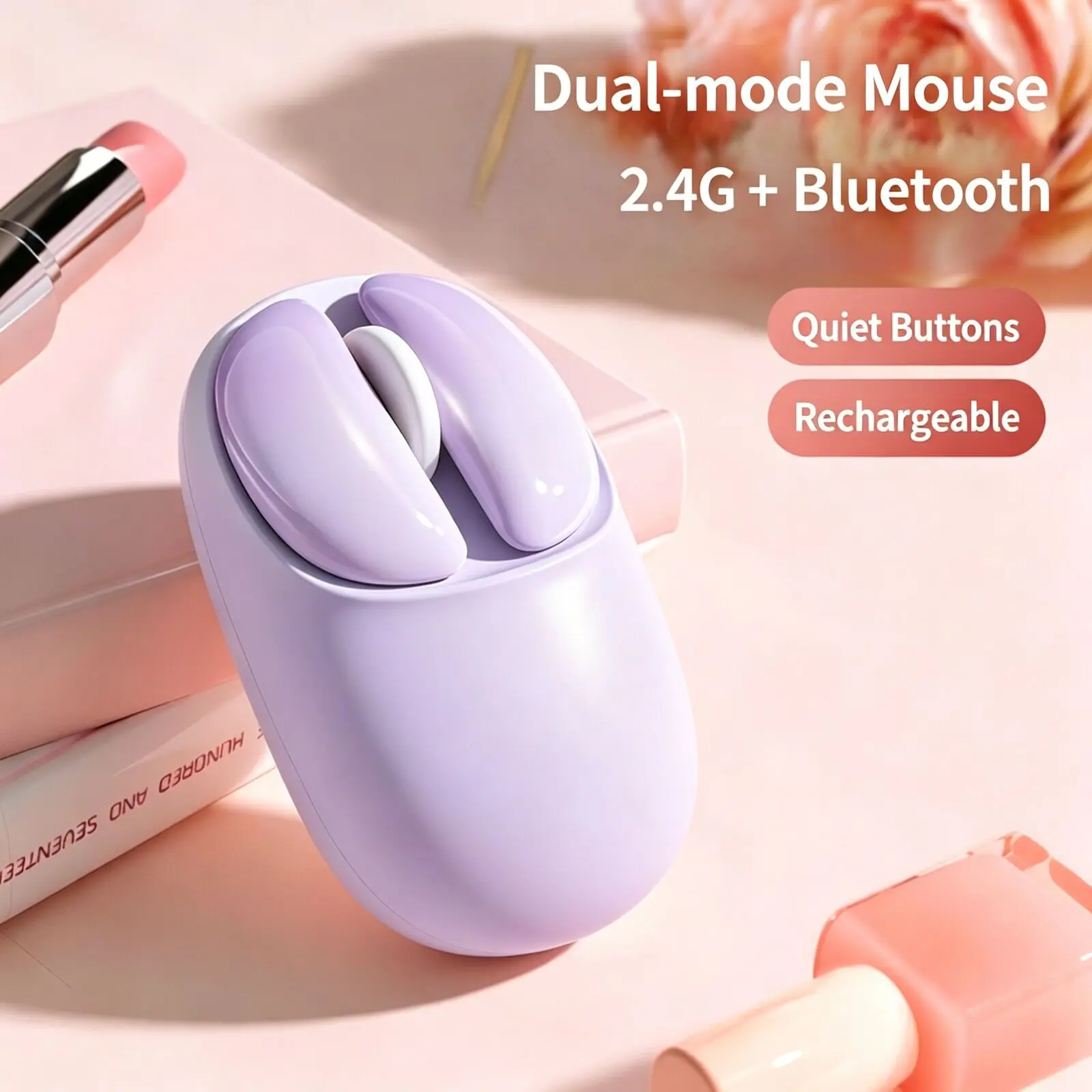 Dual Mode Ergonomic Rechargeable Wireless Bluetooth Silent Optical Mouse DPI 800-4000 Suitable For Girl Office Long Battery Life
Dual Mode Ergonomic Rechargeable Wireless Bluetooth Silent Optical Mouse DPI 800-4000 Suitable For Girl Office Long Battery Life