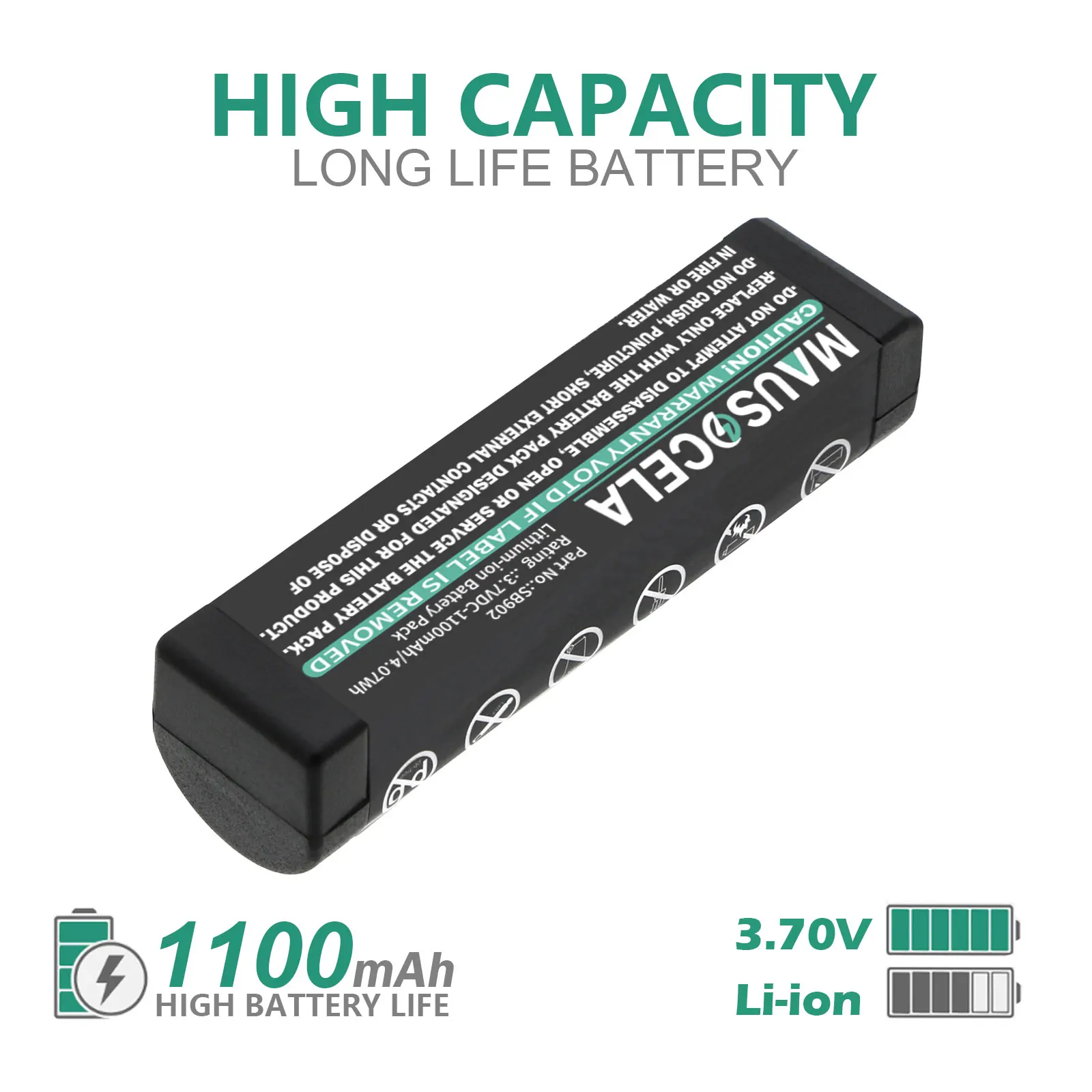 1100mAh Speaker Battery For SHURE:SB902,SB902A,GLXD1,GLXD2,MXW2,GLX-D Digital Wireless Systems,GLXD,+Toolkit--Li-ion--3.70V
1100mAh Speaker Battery For SHURE:SB902,SB902A,GLXD1,GLXD2,MXW2,GLX-D Digital Wireless Systems,GLXD,+Toolkit--Li-ion--3.70V