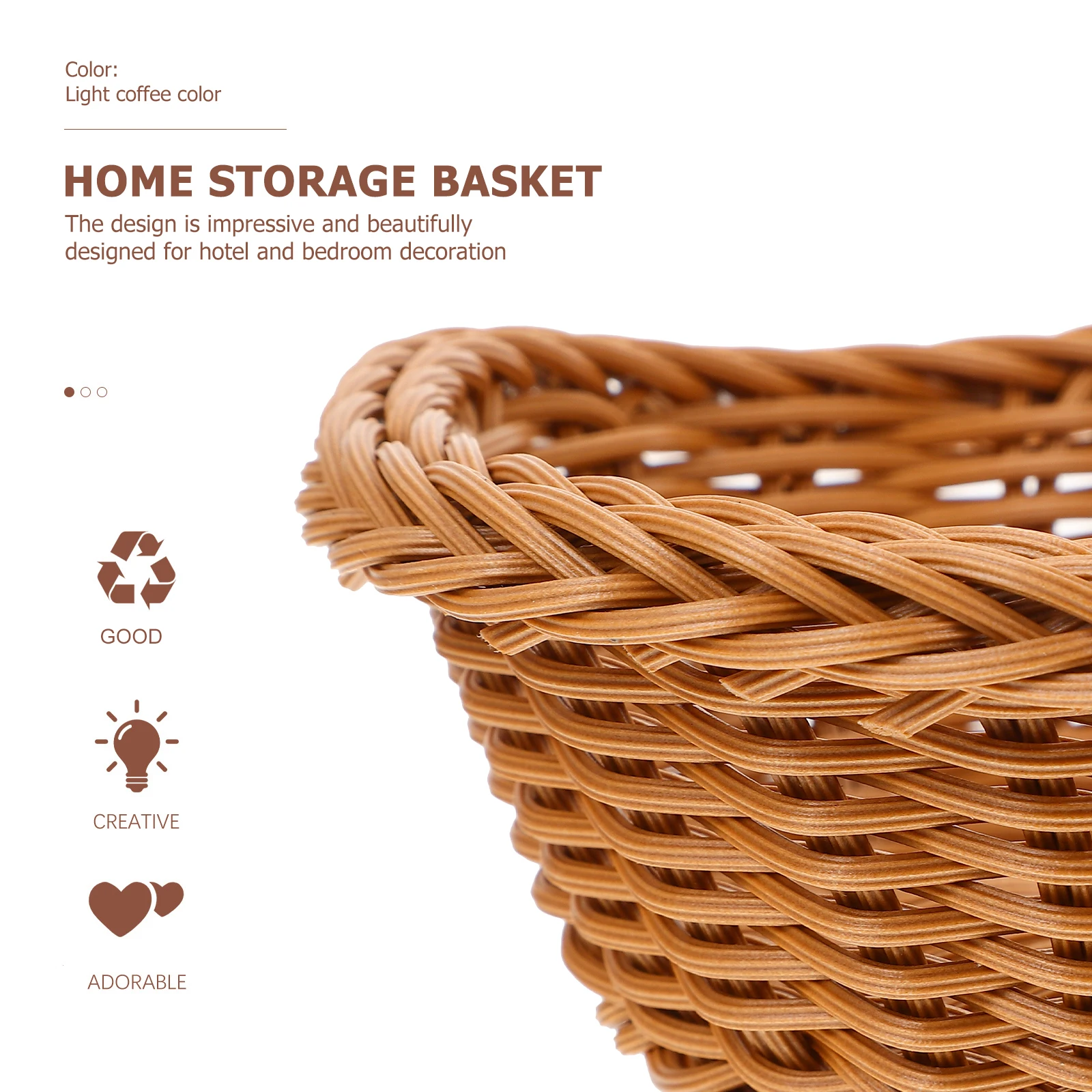 Simulated Rattan Woven Storage Baskets for Home Kitchen Desktop Decoration Fruit Vegetable Basket Set Plastic Rattan
Simulated Rattan Woven Storage Baskets for Home Kitchen Desktop Decoration Fruit Vegetable Basket Set Plastic Rattan