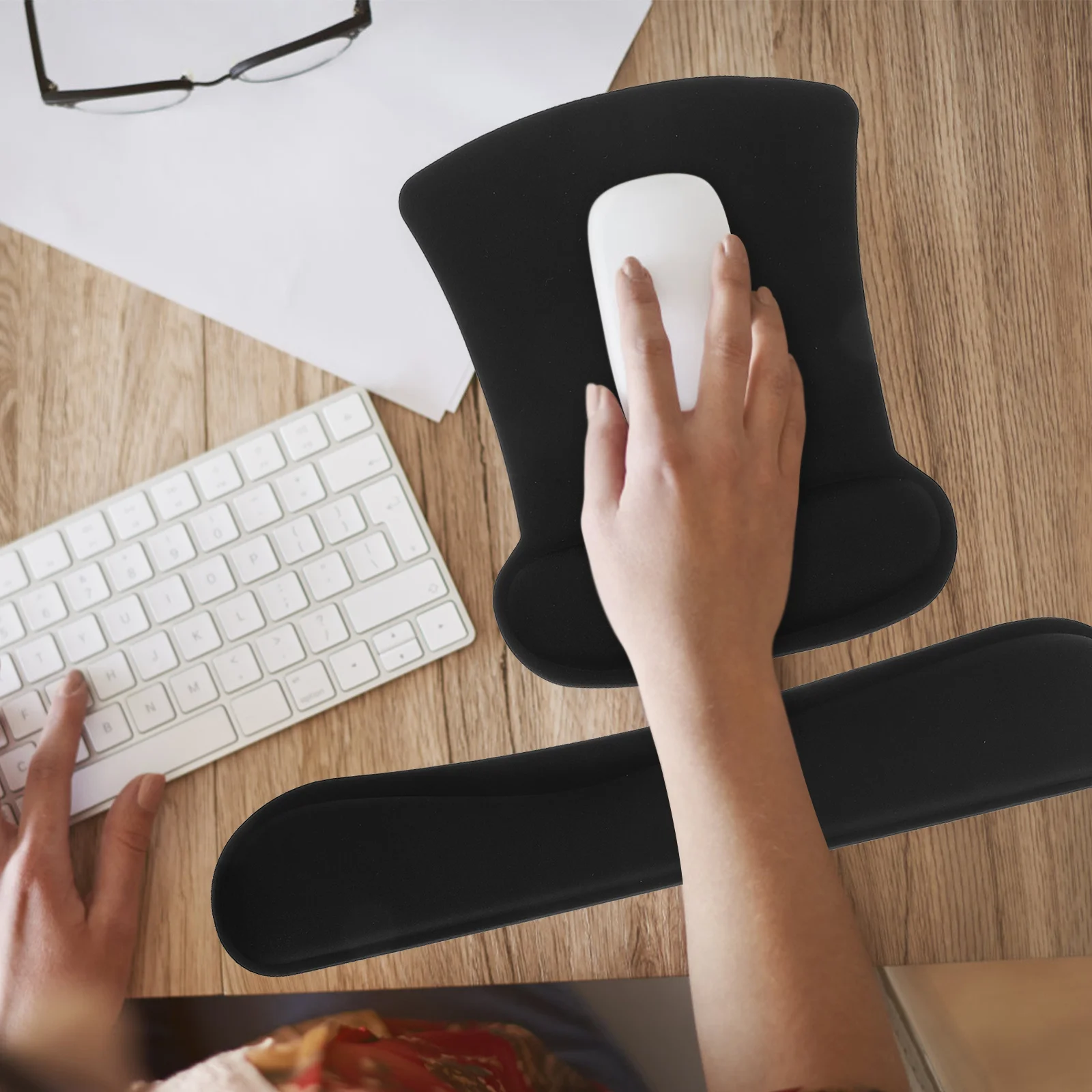 2Pcs Keyboard Wrist Pads Memory Foam Comfortable Support Mouse Mat Set Non-Slip Soft Cushion for Computer Gamers
2Pcs Keyboard Wrist Pads Memory Foam Comfortable Support Mouse Mat Set Non-Slip Soft Cushion for Computer Gamers