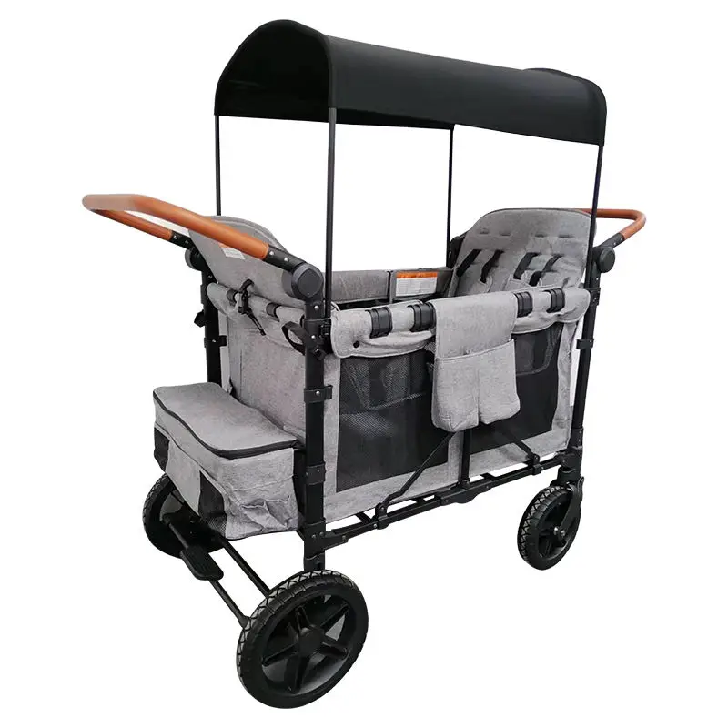 Outdoor Double Handle 4 Seat Baby Stroller Foldable Large Space Four Wheel Breathable Baby Wagon with Sunshade Cover
Outdoor Double Handle 4 Seat Baby Stroller Foldable Large Space Four Wheel Breathable Baby Wagon with Sunshade Cover