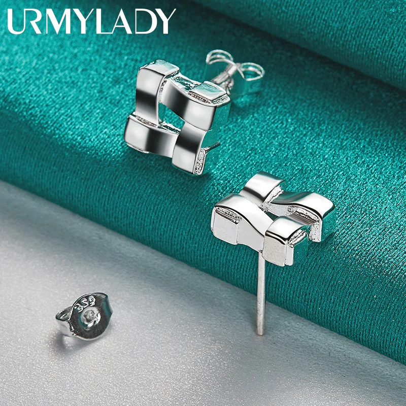 URMYLADY 925 Sterling Silver Square Stud Earrings For Women Wedding Party Charm Jewelry
URMYLADY 925 Sterling Silver Square Stud Earrings For Women Wedding Party Charm Jewelry