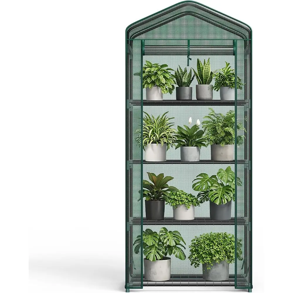 Compact 4-Tier Indoor/Outdoor Greenhouse with Durable PE Cover, 27.17 x 19.29 x 63.4
Compact 4-Tier Indoor/Outdoor Greenhouse with Durable PE Cover, 27.17 x 19.29 x 63.4