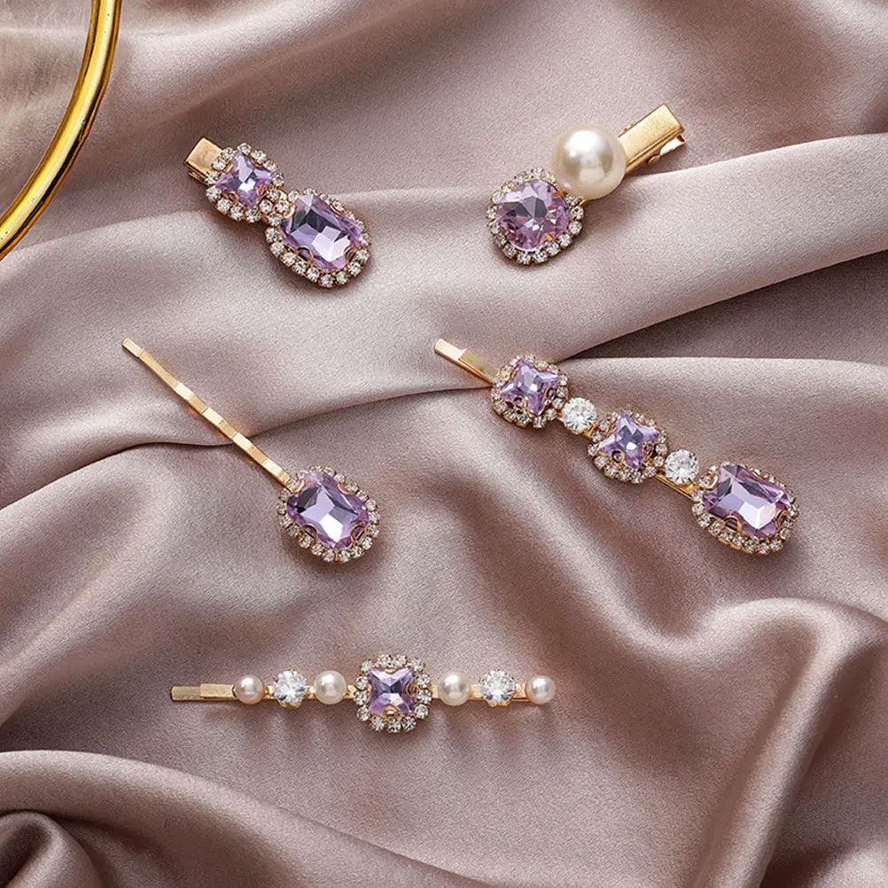 5Pcs Fashion Hair Styling Clamps Retro Alloy Hairpins with Sparkling Rhinestones Small Exquisite Headdress for Banquet Party
5Pcs Fashion Hair Styling Clamps Retro Alloy Hairpins with Sparkling Rhinestones Small Exquisite Headdress for Banquet Party