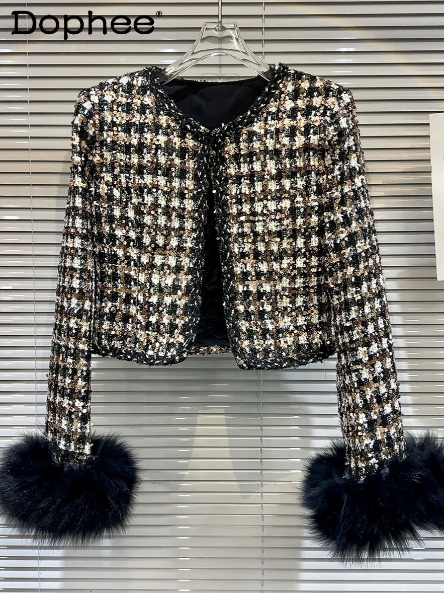 Commuter Style Warm Jacket 2024 New Imitation Fox Hair Cuffs Sequined Tweed Temperament Padded Short Coat Winter Clothes Women
Commuter Style Warm Jacket 2024 New Imitation Fox Hair Cuffs Sequined Tweed Temperament Padded Short Coat Winter Clothes Women
