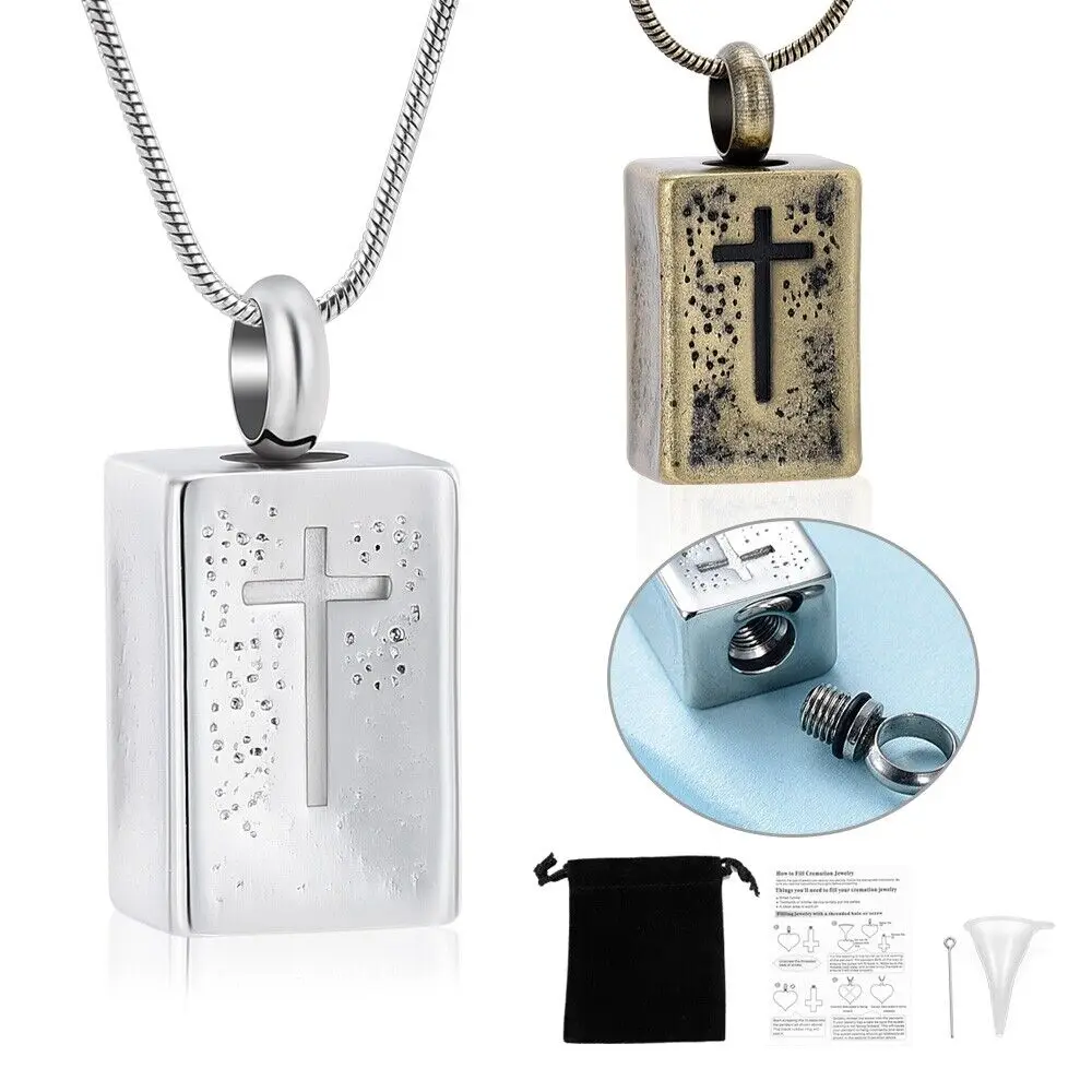 Square Cremation Jewelry Urn Necklace For Pet/Human Ashes Urns Memorial Keepsake Stainless Steel Necklaces Locket Pendant
Square Cremation Jewelry Urn Necklace For Pet/Human Ashes Urns Memorial Keepsake Stainless Steel Necklaces Locket Pendant