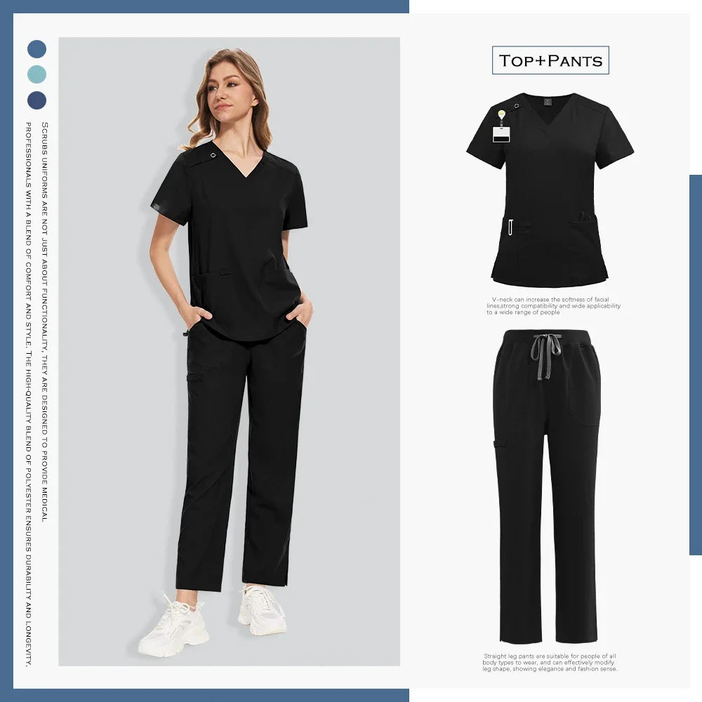 High-quality Clinical Surgical Uniforms Woman Medical Doctor Nurse Scrubs Set Beauty Lab Work Wear Dentist Overalls Nursing Suit
High-quality Clinical Surgical Uniforms Woman Medical Doctor Nurse Scrubs Set Beauty Lab Work Wear Dentist Overalls Nursing Suit