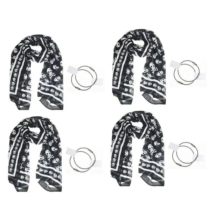 4X Black Chiffon Silk Feeling Skull Print Fashion Long Scarf Shawl Scaf Wrap For Women + Keyring Multi-Purpose
4X Black Chiffon Silk Feeling Skull Print Fashion Long Scarf Shawl Scaf Wrap For Women + Keyring Multi-Purpose