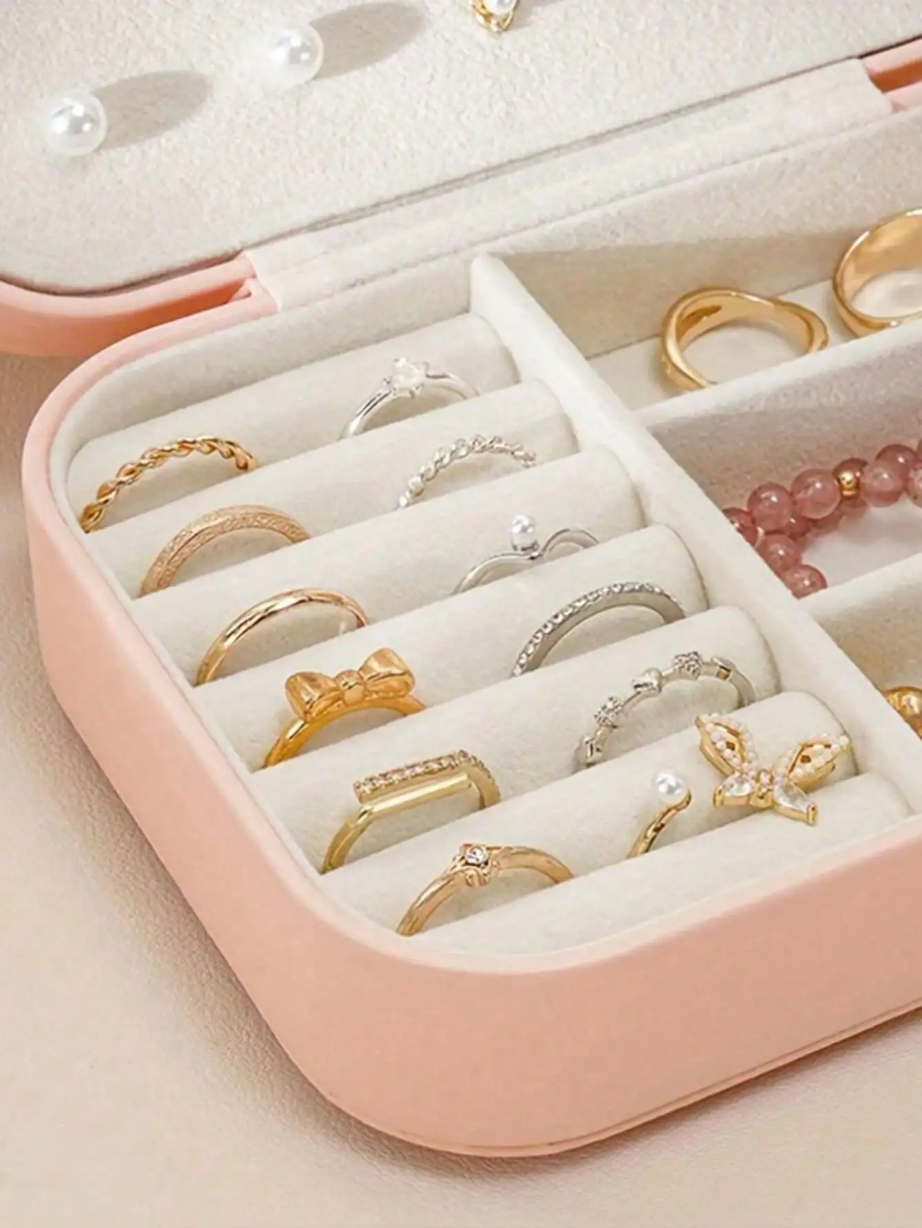 1pc Elegant Jewelry Box, Jewelry Storage Box, Cabinet-Style Jewelry Organizer For Necklaces, Earrings, Bracelets, Rings, French
1pc Elegant Jewelry Box, Jewelry Storage Box, Cabinet-Style Jewelry Organizer For Necklaces, Earrings, Bracelets, Rings, French