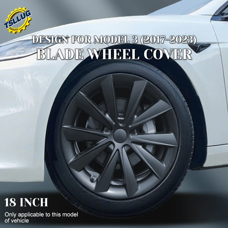 4PCS For Tesla Model 3 2017-2023 Blade Style Wheel Cover 18 Inch Car Replacement Automobile Hub Cap Full Rim Car Accessories
4PCS For Tesla Model 3 2017-2023 Blade Style Wheel Cover 18 Inch Car Replacement Automobile Hub Cap Full Rim Car Accessories
