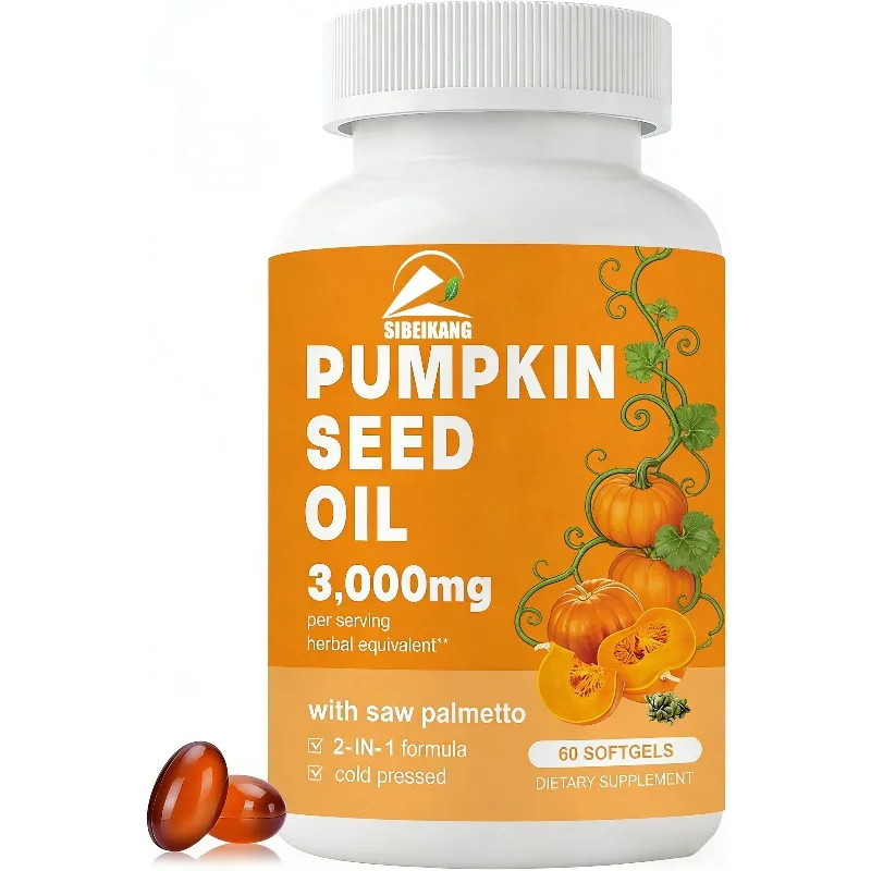 Pumpkin Seed Oil Saw Palm Capsules, 3000 Milligrams Per Serving, Support Immunity, Hair, and Prostate Health, 60 Soft Capsules
Pumpkin Seed Oil Saw Palm Capsules, 3000 Milligrams Per Serving, Support Immunity, Hair, and Prostate Health, 60 Soft Capsules