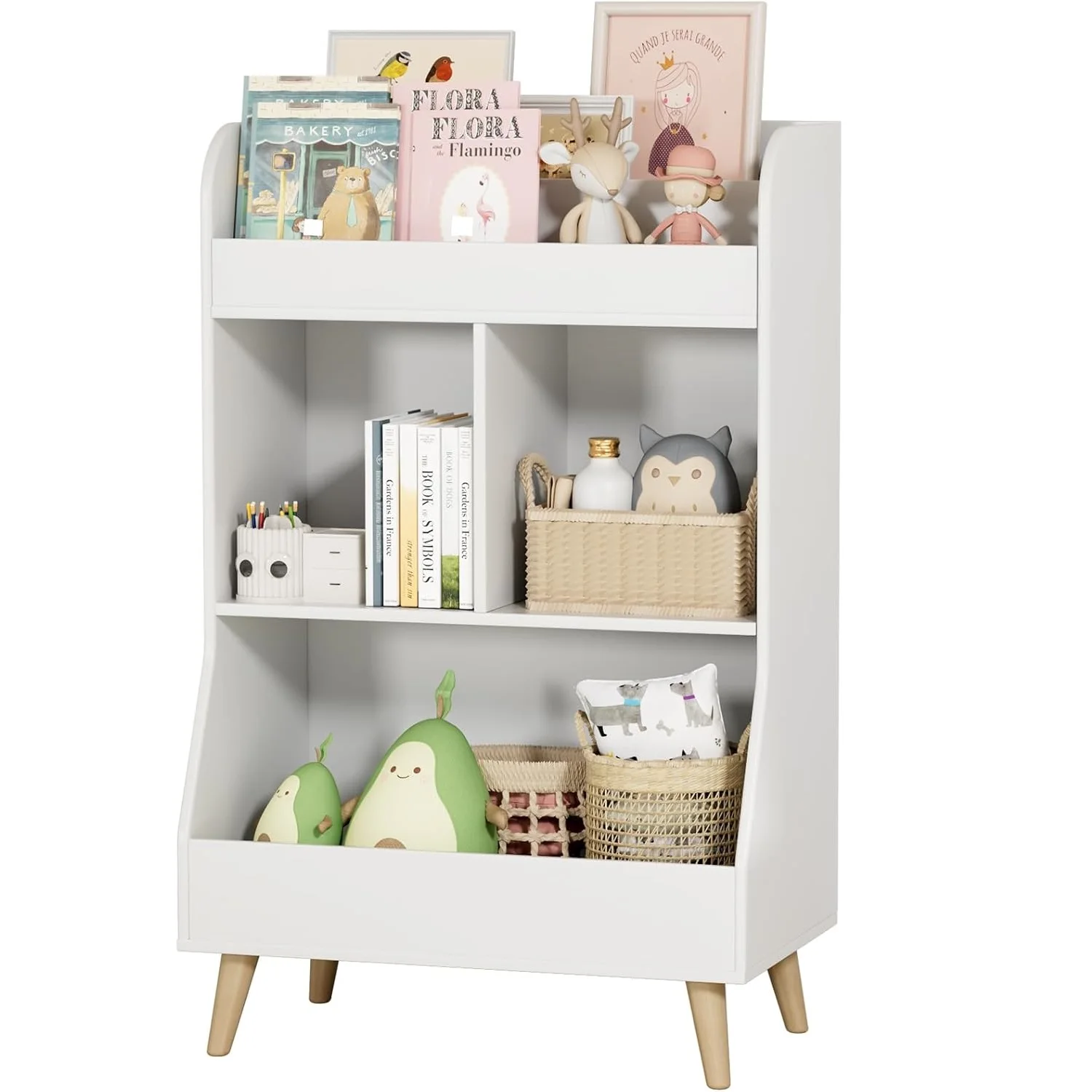 Kids Toy Storage Organizer Toddler Bookshelf w/ 2 Tier Wooden Bookshelf Bookcase, Montessori Kids Storage Unit, 34x62x93.5cm
Kids Toy Storage Organizer Toddler Bookshelf w/ 2 Tier Wooden Bookshelf Bookcase, Montessori Kids Storage Unit, 34x62x93.5cm