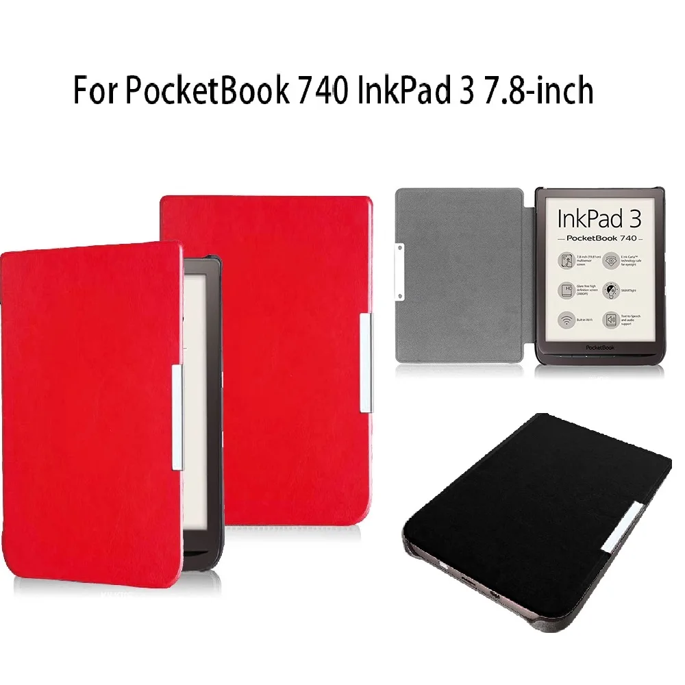 Case for 7.8" PocketBook 740 InkPad 3 eReader - Premium Leather Shell Back Cover with Auto Sleep/Wake
Case for 7.8" PocketBook 740 InkPad 3 eReader - Premium Leather Shell Back Cover with Auto Sleep/Wake