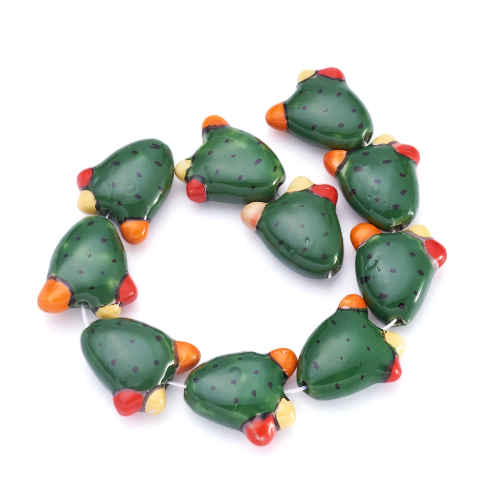 10pcs Cute Green Cactus Shaped Ceramic Beads Loose Spacer Beads For Earrings Jewelry Making DIY Accessories Bead Bracelet
10pcs Cute Green Cactus Shaped Ceramic Beads Loose Spacer Beads For Earrings Jewelry Making DIY Accessories Bead Bracelet