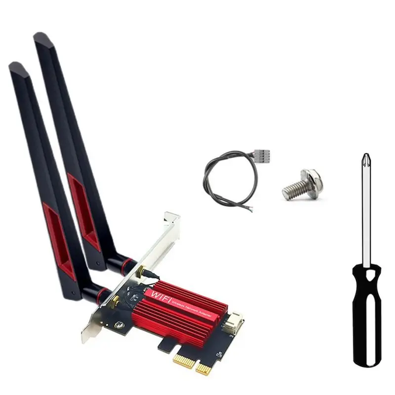 Stylish-AX200 3000 Мбит/с Wi-Fi 6 двухдиапазонный 2,4G/5Ghz PCI-E адаптер беспроводной карты BT5.2 802.11AX для Win Windows 10/11 Desktop Gamin
Stylish-AX200 3000 Мбит/с Wi-Fi 6 двухдиапазонный 2,4G/5Ghz PCI-E адаптер беспроводной карты BT5.2 802.11AX для Win Windows 10/11 Desktop Gamin