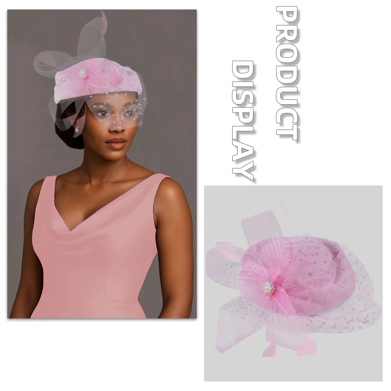 Women Bridal Fascinator with Feathers Dot Print Veil Elegant Pillbox Hats for Tea Party Wedding Church Fedoras Headscarf Bonnet
Women Bridal Fascinator with Feathers Dot Print Veil Elegant Pillbox Hats for Tea Party Wedding Church Fedoras Headscarf Bonnet