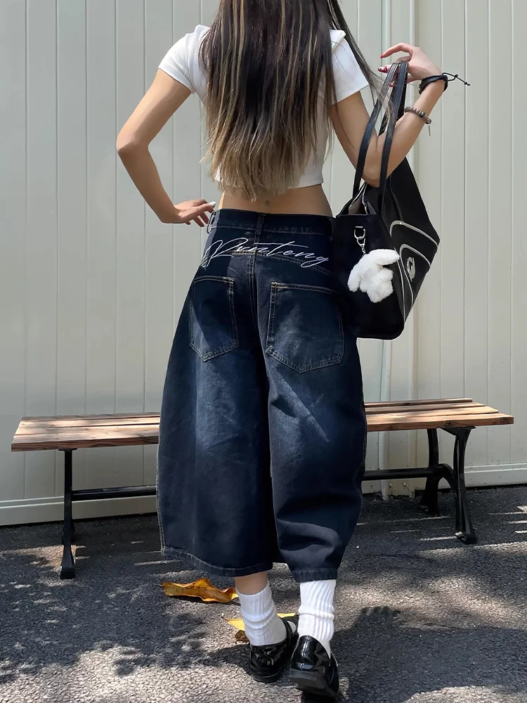 Женские джинсы с высокой талией и широкими штанинами, укороченные (7/8), в американском стиле, свободного кроя, летние, новые, с эффектом похудения, модель «Knife Shorts»
Женские джинсы с высокой талией и широкими штанинами, укороченные (7/8), в американском стиле, свободного кроя, летние, новые, с эффектом похудения, модель «Knife Shorts»