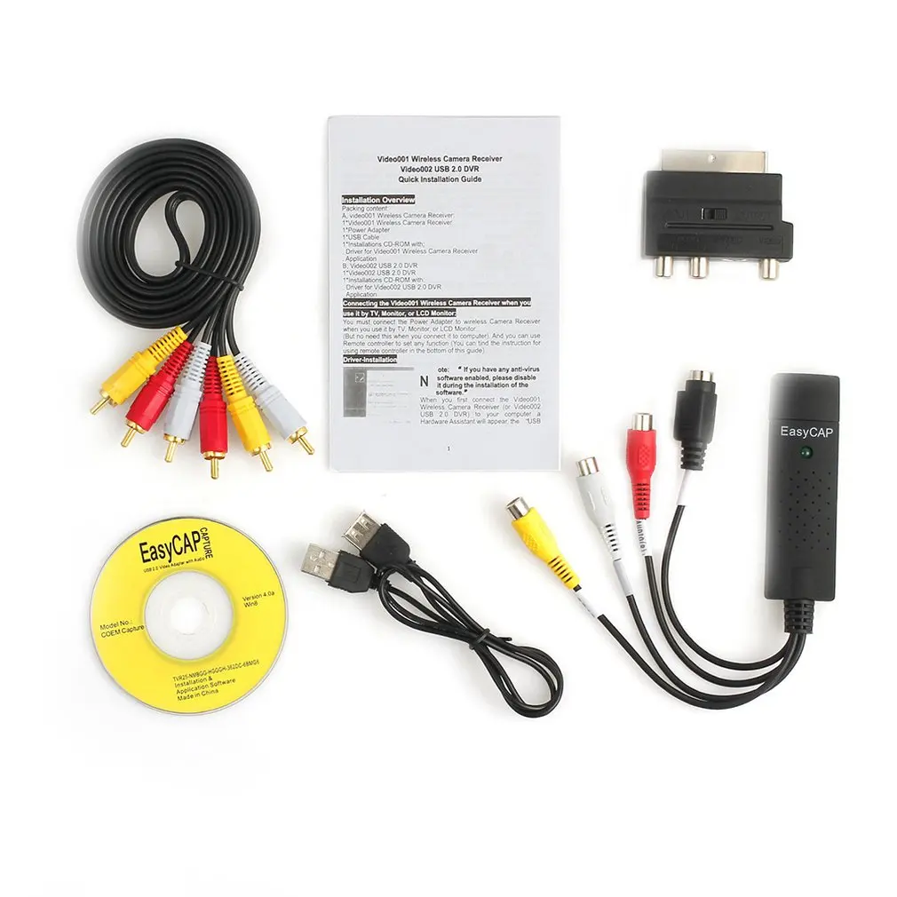 USB Video Capture Card Adapter TV DVD VHS Captura de v deo Card Audio AV for Computer/CCTV Camera USB 2.0 Dropshipping
USB Video Capture Card Adapter TV DVD VHS Captura de v deo Card Audio AV for Computer/CCTV Camera USB 2.0 Dropshipping