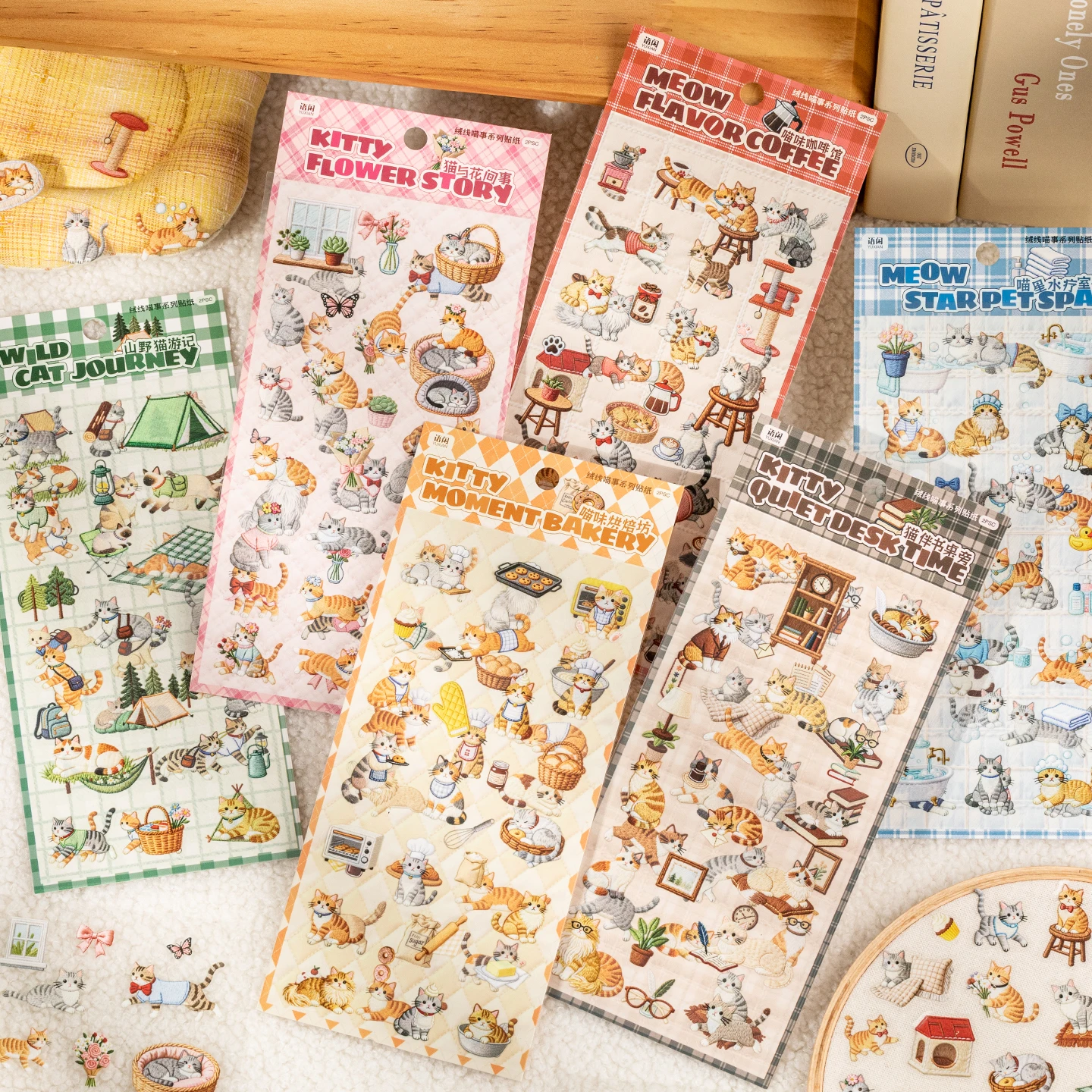 Mr. Paper 6Packs Cute Cat Themed Scene Stickers for Journal Scrapbooking DIY Calendar Cup Postcard Decoration Stationery sticker
Mr. Paper 6Packs Cute Cat Themed Scene Stickers for Journal Scrapbooking DIY Calendar Cup Postcard Decoration Stationery sticker