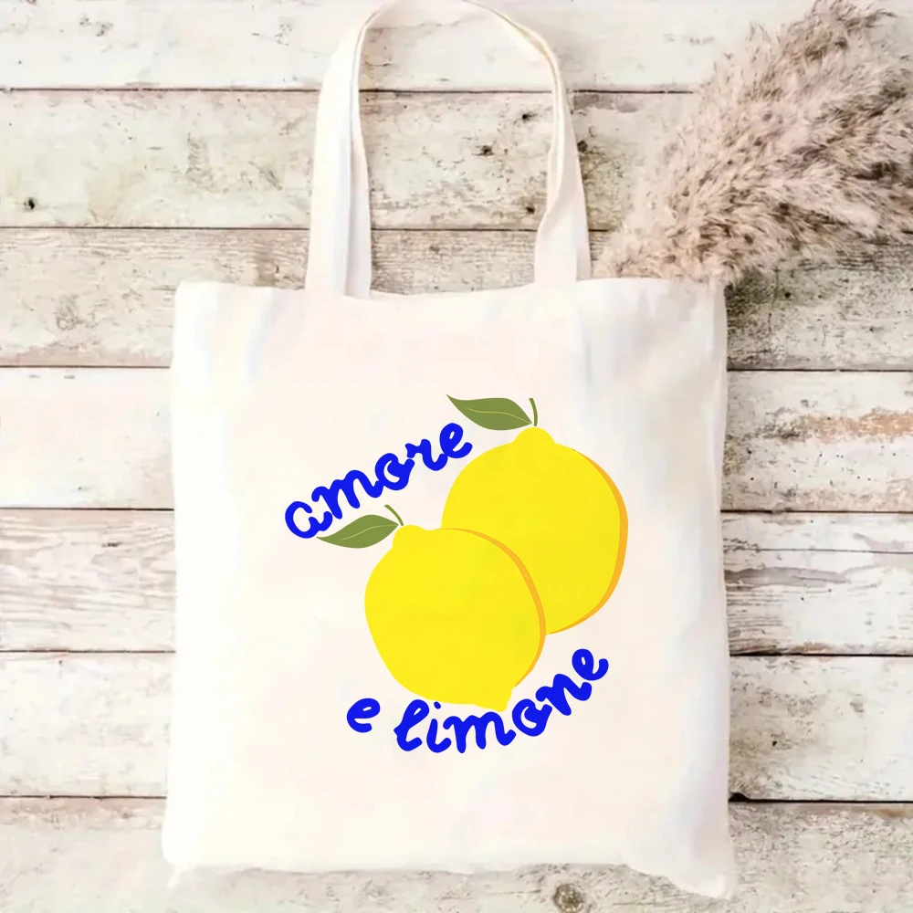 Amore E Limone Lemon Canvas Tote Bag Italy Inspired Shoulder Bag
Amore E Limone Lemon Canvas Tote Bag Italy Inspired Shoulder Bag