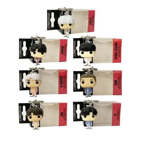 Suga Jung Kook V Jimin Jin RM figura colgante juguetes adornos decorativos para niños regalos ídolo coreano estrella combinación llavero