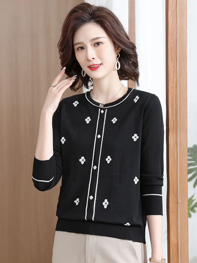 Rn Вязаная длинная светящаяся весенняя одежда для женщин среднего возраста и ли. Цвет Simple Sle Quali Mommy... 
Rn Вязаная длинная светящаяся весенняя одежда для женщин среднего возраста и ли. Цвет Simple Sle Quali Mommy...