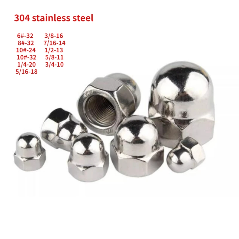 2-50PCS American Acorn Cap Nut UNC 6#-32 8#-32 10#-24 To 3/4-10 304 Stainless Steel Nutsert Cap Hexagonal Decorative Cap Nuts
2-50PCS American Acorn Cap Nut UNC 6#-32 8#-32 10#-24 To 3/4-10 304 Stainless Steel Nutsert Cap Hexagonal Decorative Cap Nuts