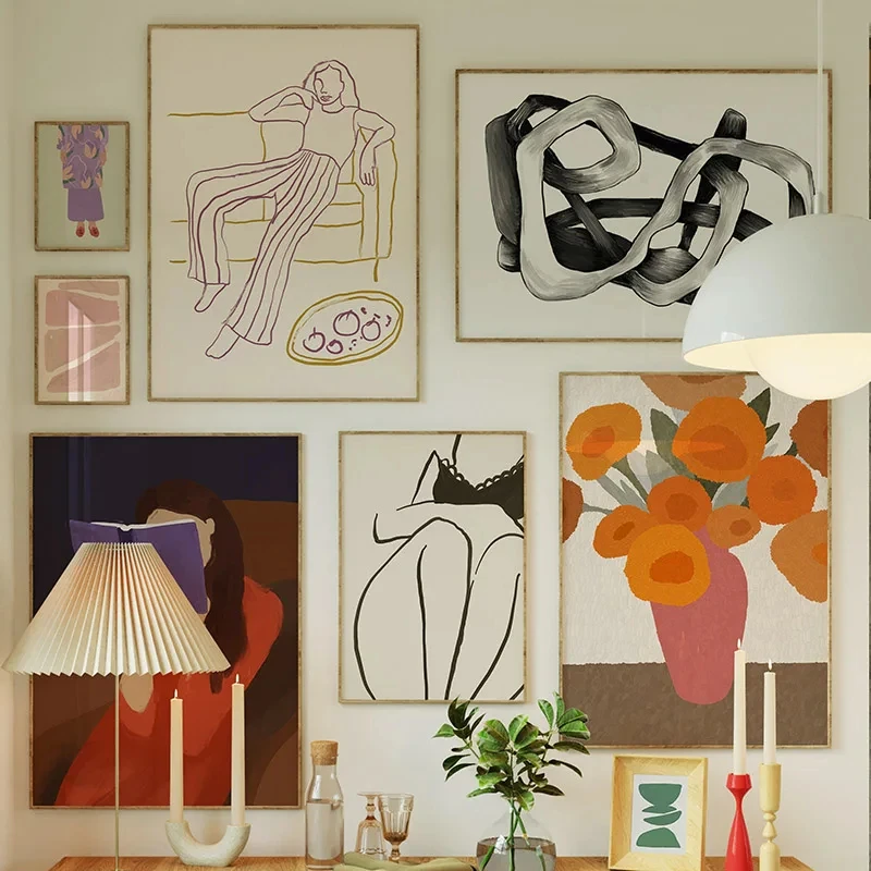 Minimalist Abstract Posters LIne Geometry Vase Reading Girls Wall Art Canvas Painting And Prints Indoor Living Room Home Decor
Minimalist Abstract Posters LIne Geometry Vase Reading Girls Wall Art Canvas Painting And Prints Indoor Living Room Home Decor