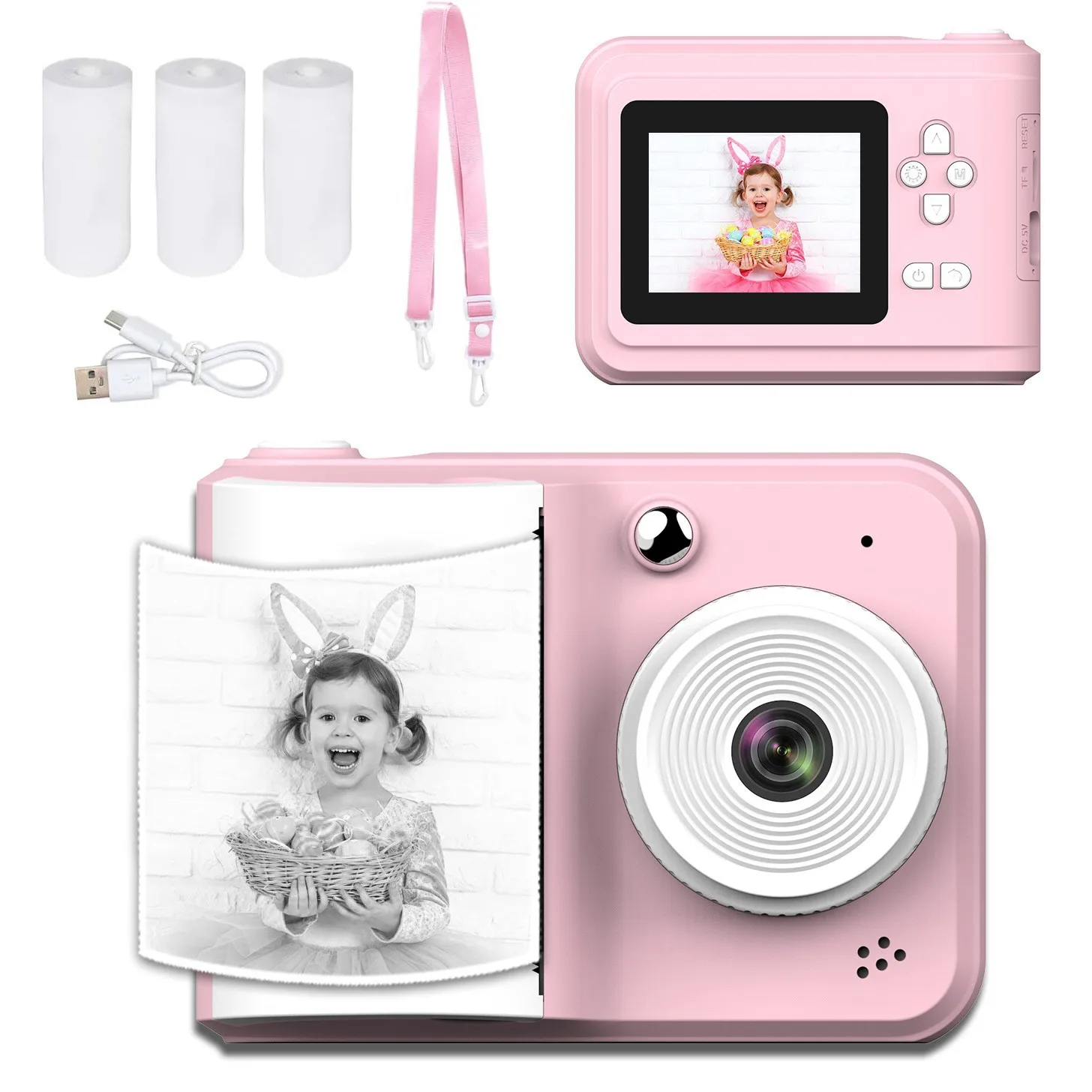 HD Digital Camera Kids Print Camera Front and Rear Dual Camera Photo and Print Instant Print Kids Camera
HD Digital Camera Kids Print Camera Front and Rear Dual Camera Photo and Print Instant Print Kids Camera