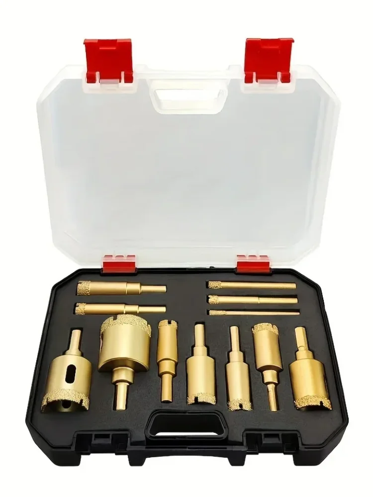 12 шт., набор алмазных сверл для пайки, коробка, угловая шлифовальная машина, открывалка для отверстий, стекло, мрамор, гранит, керамическая кольцевая пила, комплект бит для развертывания камня 
12 шт., набор алмазных сверл для пайки, коробка, угловая шлифовальная машина, открывалка для отверстий, стекло, мрамор, гранит, керамическая кольцевая пила, комплект бит для развертывания камня