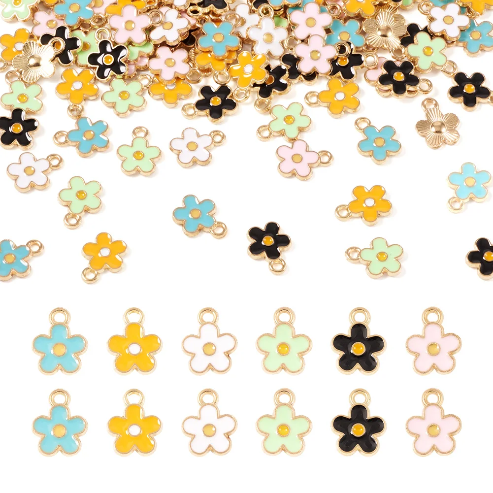 100pcs Small Flower Charms Alloy Enamel Dangle Pendants For DIY Handmade Earrings Keychain Bracelet Jewelry Making Accessories
100pcs Small Flower Charms Alloy Enamel Dangle Pendants For DIY Handmade Earrings Keychain Bracelet Jewelry Making Accessories