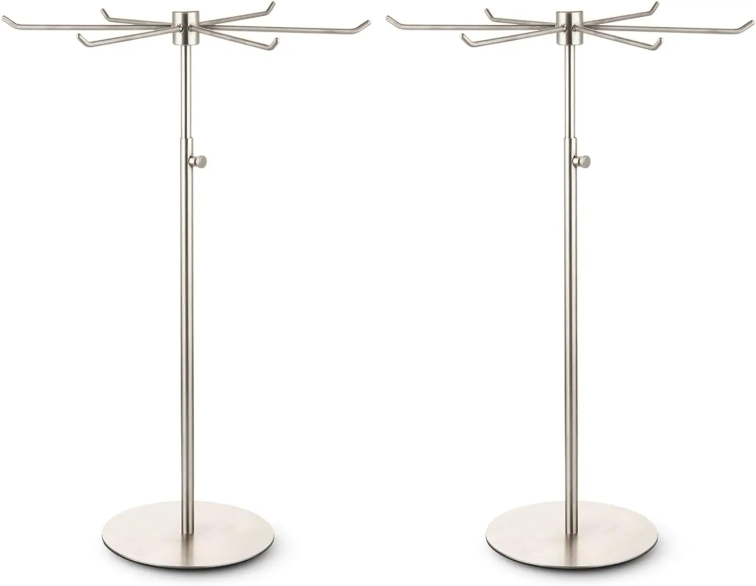 Rotating Jewelry Display Stand with Adjustable Height, Brushed Silver, 2 Pack for Vendor Events
Rotating Jewelry Display Stand with Adjustable Height, Brushed Silver, 2 Pack for Vendor Events
