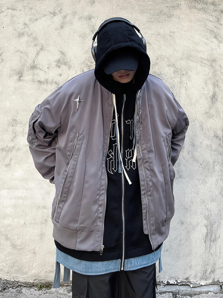 Ретро-американская бейсбольная куртка свободного кроя в стиле Харадзюку, рабочая одежда с множеством молний, модная верхняя одежда для мужчин и женщин
Ретро-американская бейсбольная куртка свободного кроя в стиле Харадзюку, рабочая одежда с множеством молний, модная верхняя одежда для мужчин и женщин