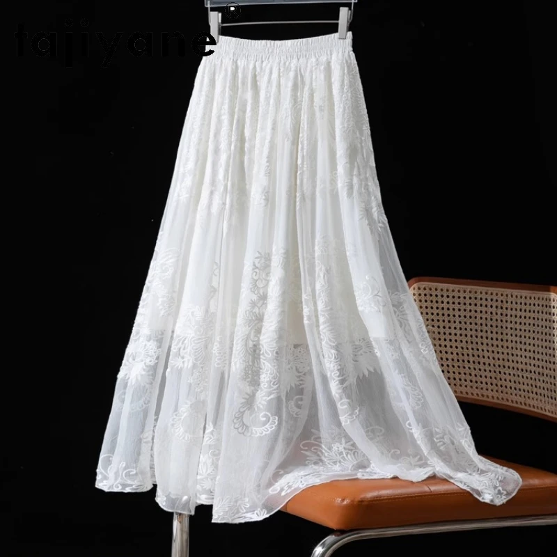 TAJIYANE 100% Real Mulberry Silk Skirt Fashion Embroidered Summer Skirt High Quality White Long Skirt Woman Clothing 2025 Юбка
TAJIYANE 100% Real Mulberry Silk Skirt Fashion Embroidered Summer Skirt High Quality White Long Skirt Woman Clothing 2025 Юбка