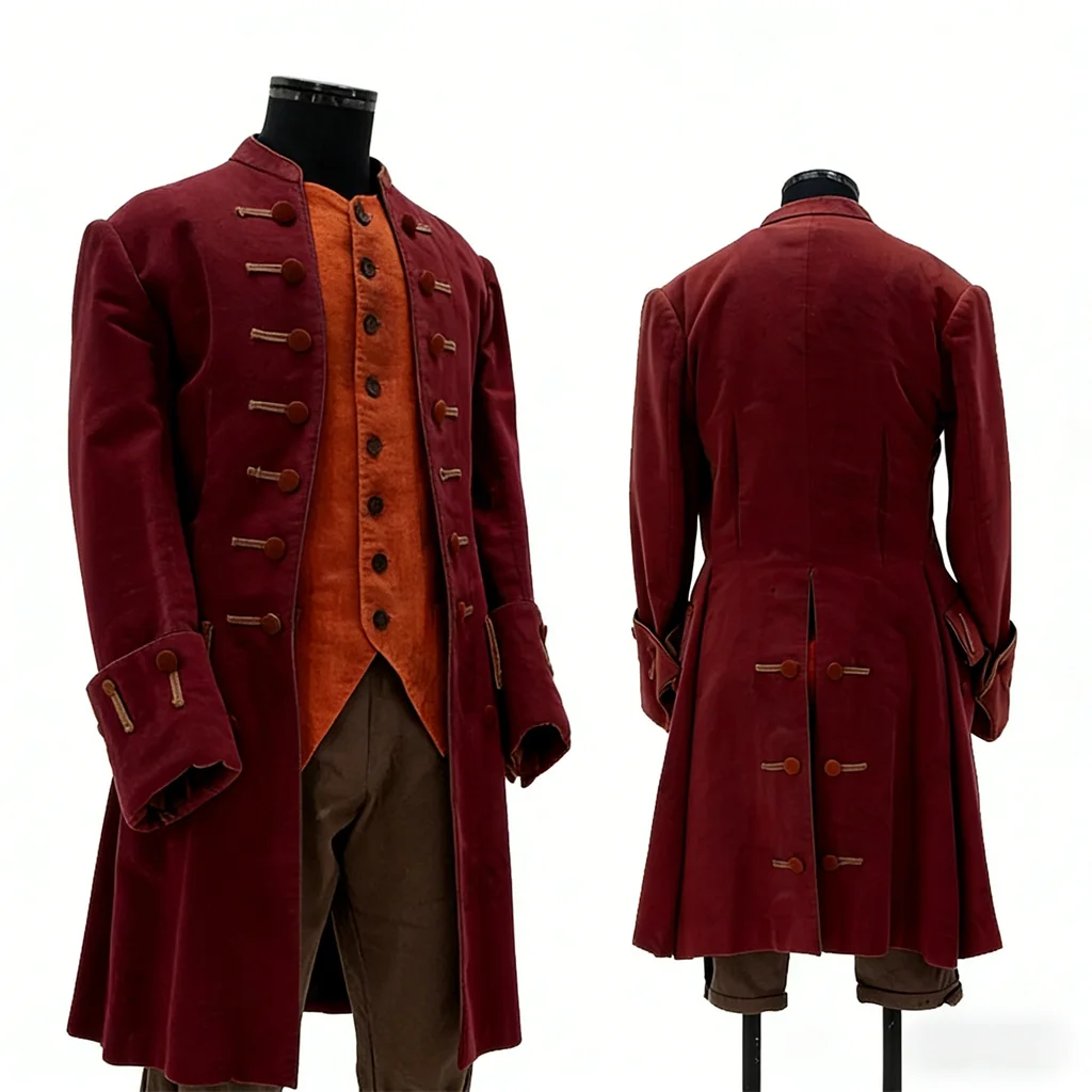 1740s Medieval Rococo Victorian Men's Red Suit Historical Colonial Highland Uniform Renaissance Royal Noble Ball Gown Custom
1740s Medieval Rococo Victorian Men's Red Suit Historical Colonial Highland Uniform Renaissance Royal Noble Ball Gown Custom