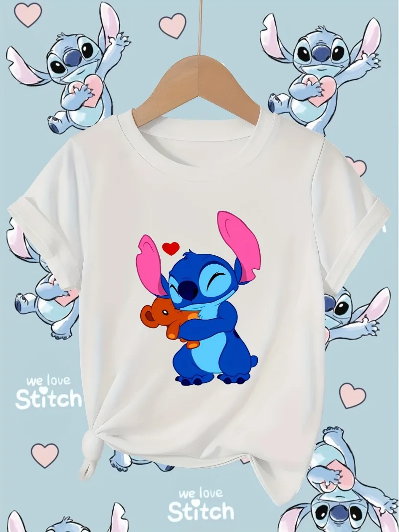 Disney Children's Clothing Pure Cotton T-shirt Stitch Series Printed Summer Cute Cartoon Short Sleeved Shirt
Disney Children's Clothing Pure Cotton T-shirt Stitch Series Printed Summer Cute Cartoon Short Sleeved Shirt