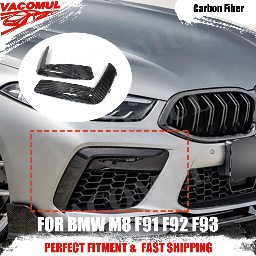 VACOMUL For BMW M8 F91 F92 F93 2017-2023 Carbon Fiber Front Fog Lamp Fins Splitters Canards Fins Car Exterior Trims
VACOMUL For BMW M8 F91 F92 F93 2017-2023 Carbon Fiber Front Fog Lamp Fins Splitters Canards Fins Car Exterior Trims