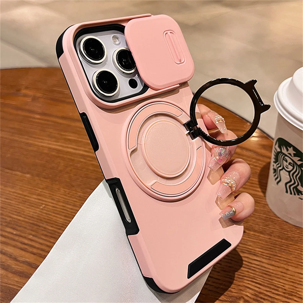 Luxury Slide Camera Protection Armor Magnetic Case For iPhone 16 15 14 Plus 13 12 11 Pro Max Magnetic Ring Stand Bracket Cover
Luxury Slide Camera Protection Armor Magnetic Case For iPhone 16 15 14 Plus 13 12 11 Pro Max Magnetic Ring Stand Bracket Cover