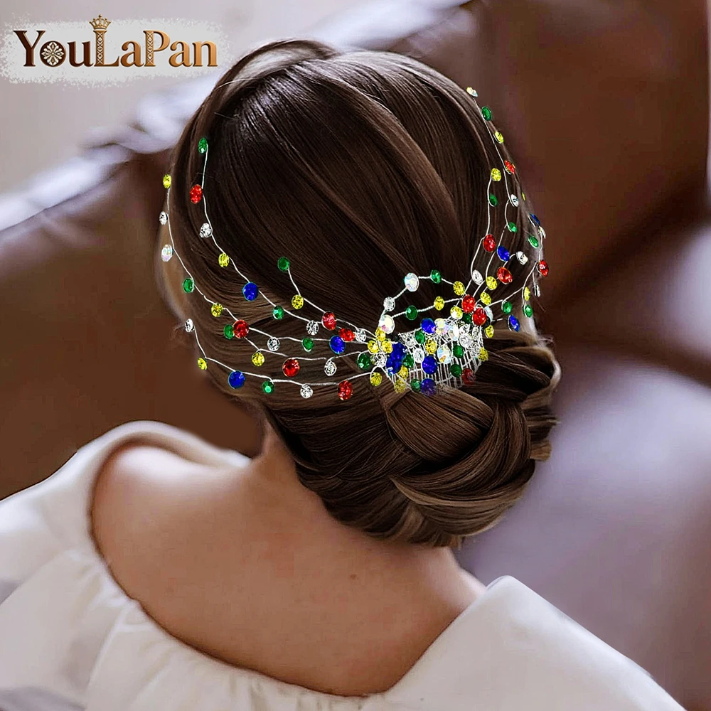 YouLaPan Multicolor Crystal Hair Comb for Women Elegant Rhinestone Hair Fork Bridal Wedding Party Prom Hair Accessories A268
YouLaPan Multicolor Crystal Hair Comb for Women Elegant Rhinestone Hair Fork Bridal Wedding Party Prom Hair Accessories A268