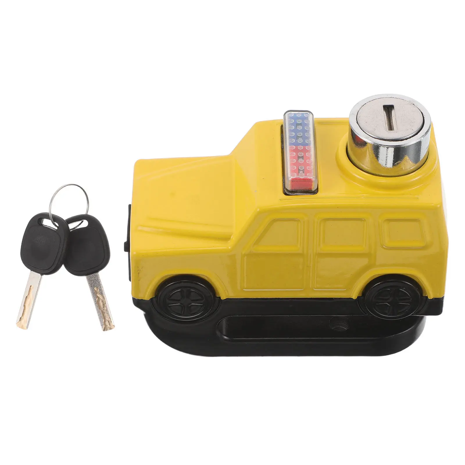 Car Shape Rechargeable Alarm Disc Lock for Bike Motorcycle - 110Db Waterproof Anti-Theft Security Wheel Disc Brake Lock Yellow
Car Shape Rechargeable Alarm Disc Lock for Bike Motorcycle - 110Db Waterproof Anti-Theft Security Wheel Disc Brake Lock Yellow