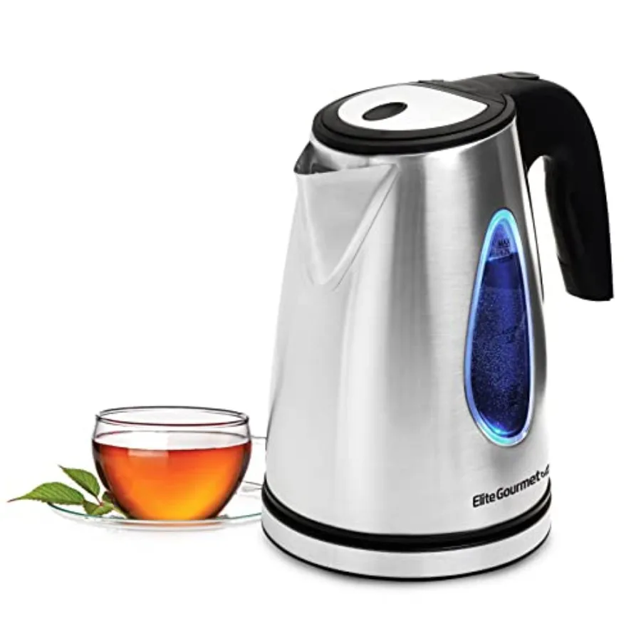 1.7 Liter Electric Kettle with Stainless Steel Design and Cordless 360 Base in Stylish Blue LED Interior Handy Auto Shut-Off Fu
1.7 Liter Electric Kettle with Stainless Steel Design and Cordless 360 Base in Stylish Blue LED Interior Handy Auto Shut-Off Fu