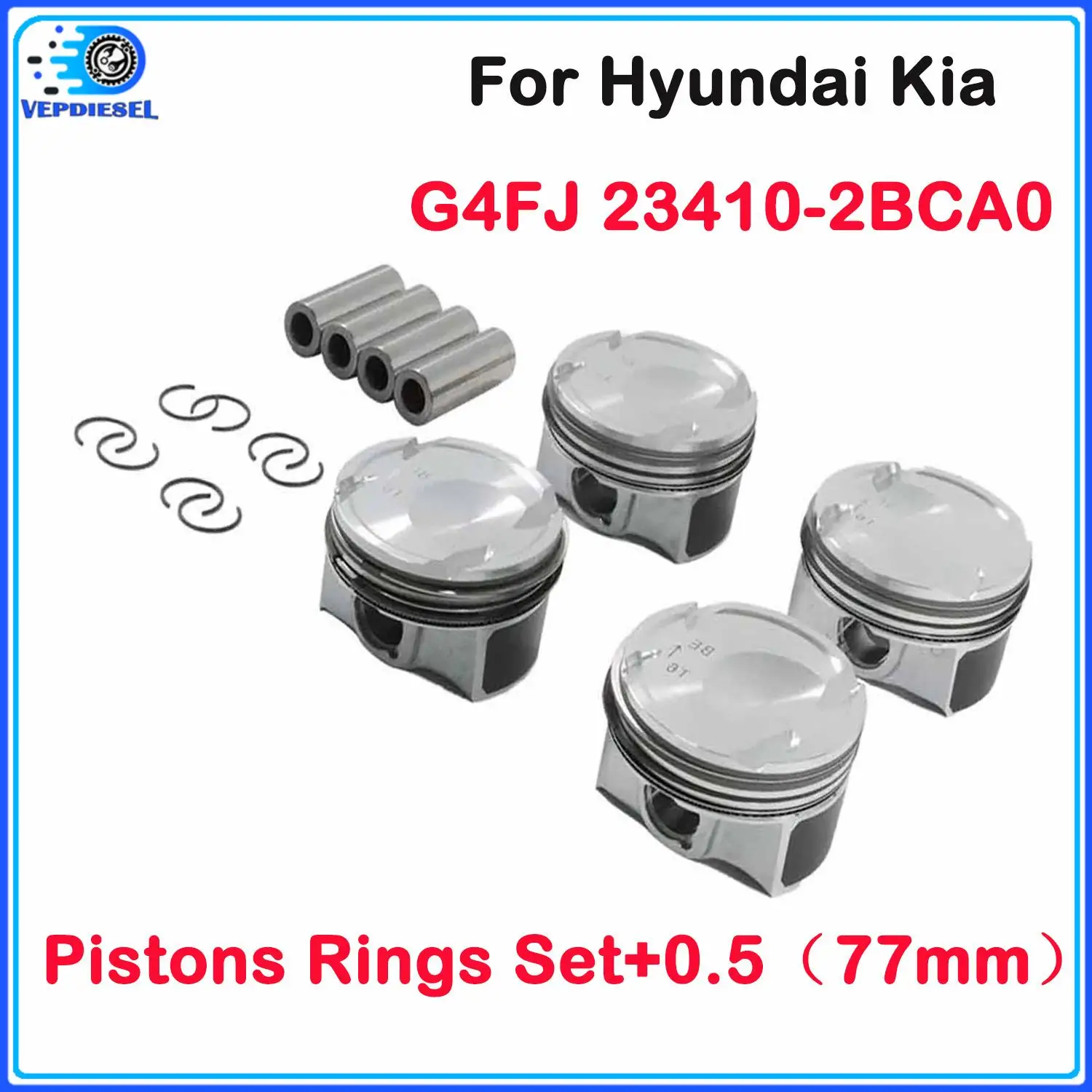 4pcs G4FJ Engine Pistons Rings Set For 2011-2019 Hyundai Kia 1.6T 23410-2BCA0 New Car Accessories
4pcs G4FJ Engine Pistons Rings Set For 2011-2019 Hyundai Kia 1.6T 23410-2BCA0 New Car Accessories